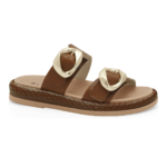 Chinelo Slide Ramarim Feminino Fivela Dourada Plataforma Conforto