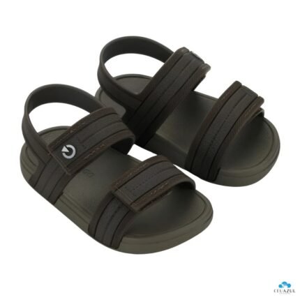 Sandália Menino Cartago Atlanta Baby Tiras Ajustáveis Velcro Conforto Original – Marrom, 17/18