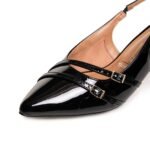 Sapato Feminino Vizzano Slingback Verniz Bico Fino - Imagem 5