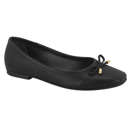 Sapatilha Moleca Feminina Bico Fino Laço Conforto Original Casual – Preto, 34