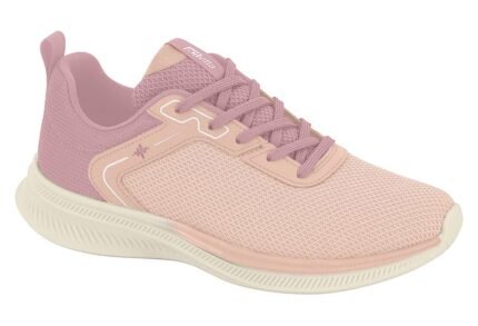 Tênis Feminino Actvitta Caminhada Academia Conforto Respirável Original – Nude Rosa, 34