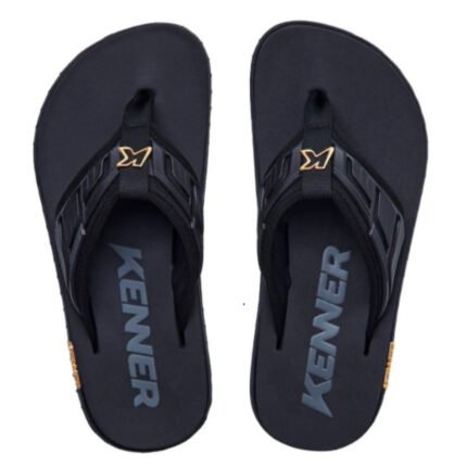 Chinelo Kenner Kivah Full Force Masculino Dedo Pro Conforto Original – Preto, 38