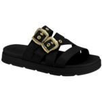 Chinelo Slide Moleca Feminino Plataforma Fivelas Douradas Conforto - Imagem 2