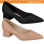 Sapato Scarpin Beira Rio Femino Salto Baixo Bloco Conforto