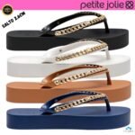 Chinelo Feminino Petite Jolie Plataforma Tira Corrente Metalizada Fresh Up PJ7592 - Imagem 9