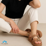 Chinelo Slide Moleca Feminino Plataforma Fivelas Douradas Conforto - Imagem 5