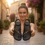 Sandália Moleca Feminina Flatform Ilhoses Metalizada Conforto Original - Imagem 7