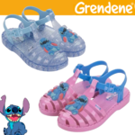 Sandália Grendene Kids Infantil Feminino Stitch Disney Glitter Confortável