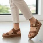 Sandália Ramarim Feminina Plataforma Flatform Conforto Brilho - Imagem 4