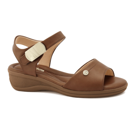 Sandália Comfortflex Feminina Anabela Médio Conforto Original – Toffe, 34