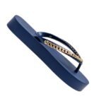 Chinelo Feminino Petite Jolie Plataforma Tira Corrente Metalizada Fresh Up PJ7592 - Imagem 2