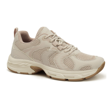 Tênis Ramarim Feminino Plataforma Chunky Casual Tratorado Conforto – Creme, 34