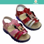 Sandalia Infantil Menina Minnie Vermelha LED Kids Papete