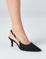 Scarpin Vizzano Feminino Slingback Bico Fino Salto Corrente Original - Imagem 5