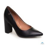 Scarpin Vizzano Feminino Salto Bloco Bico Fino Conforto Original - Imagem 4