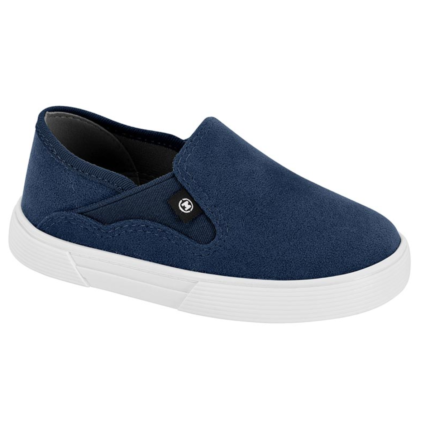 Sapatênis Molekinho Infantil Menino Slip On Camurça Conforto Azul – Marinho, 19