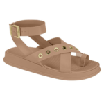 Sandália Moleca Feminina Flatform Ilhoses Metalizada Conforto Original - Imagem 2