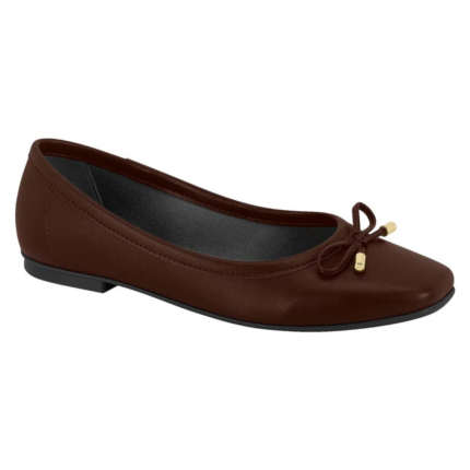 Sapatilha Moleca Feminina Bico Fino Laço Conforto Original Casual – Chocolate, 34