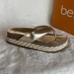 Chinelo Tamanco Feminino Beira Rio Plataforma Metalizada Conforto - Imagem 3