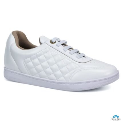 Tênis Modare Feminino Casual Matelassê Conforto Ultraconforto Original – Branco, 34
