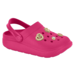 Babuche Clog Molekinha Infantil Menina Confortável com Apliques