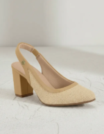 Scarpin Modare Feminino Salto Bloco Trama Palha Ultra Conforto Original - Imagem 5