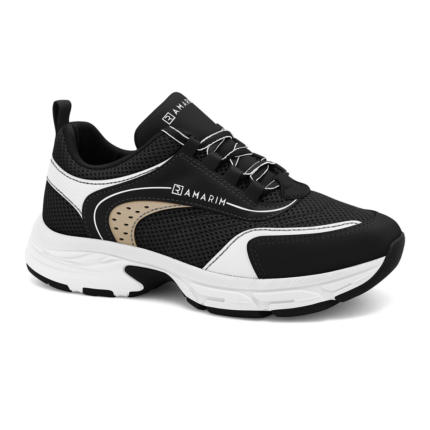 Tênis Ramarim Feminino Chunky Plataforma Fleecy Esportivo Conforto Original – Preto, 34