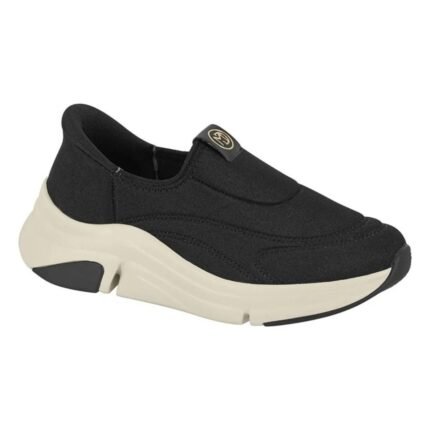 Tênis Modare Feminino Slip on Ultra Conforto Original Calce Fácil – Preto, 34