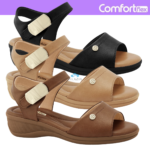 Sandália Comfortflex Feminina Anabela Médio Conforto Original - Imagem 4