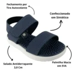 Sandália Infantil Molekinho Menino Fechamento Velcro Confortável Antiderrapante - Imagem 4