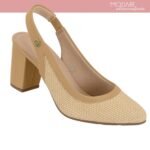 Scarpin Modare Feminino Salto Bloco Trama Palha Ultra Conforto Original