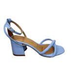 Sandália feminina Vizzano Salto Bloco Geométrico Médio Azul Bebe Tiras Promoção - Imagem 5
