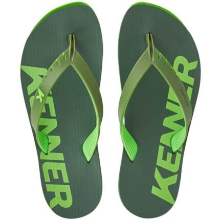 Chinelo Kenner Red PVC Masculino Dedo Beach Tira Larga Conforto Original – Verde, 36/37
