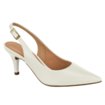 Scarpin Vizzano Feminino Slingback Bico Fino Salto Médio Conforto Original