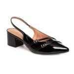 Sapato Feminino Vizzano Slingback Verniz Bico Fino