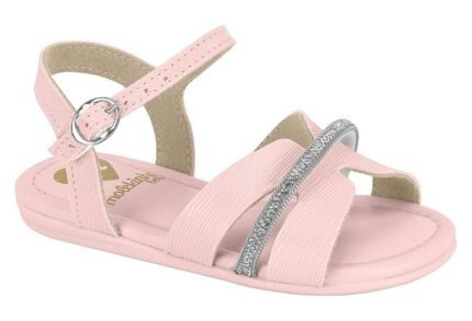 Sandália Molekinha Infantil Menina Brilho Glitter Conforto Original – Rosa Holografico, 17