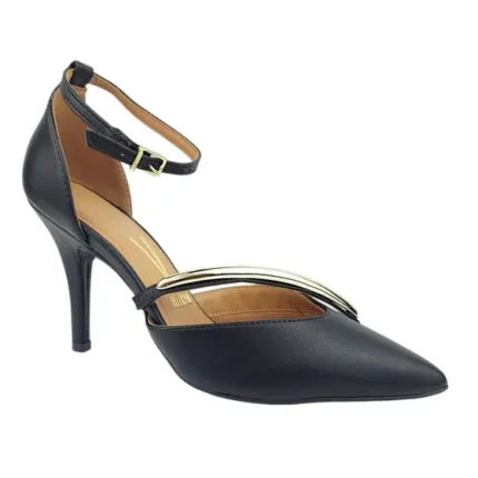 Sapato Scarpin Feminino Vizzano Salto Fino Luxo Festa Confortável – Preto, 34