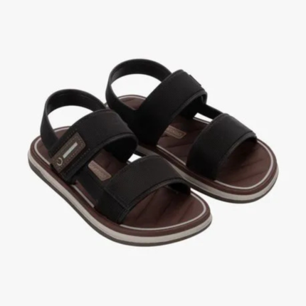 Sandália Cartago Malaga Sport Menino Tiras Ajustáveis Velcro Conforto Original – BEGE MARROM, 26/27