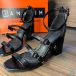 Sandália Feminina Ramarim Verniz Salto Bloco Tiras Conforto Original - Imagem 5