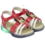 Sandalia Infantil Menina Minnie Vermelha LED Kids Papete - Imagem 6