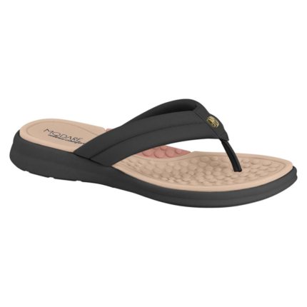 Chinelo Modare Feminino Ortopédico Anabela Ultra Conforto Original – Preto, 34