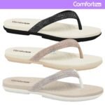 Chinelo Comfortflex Feminino Dedo Strass Glitter Conforto - Imagem 4