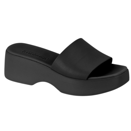 Tamanco Slide Moleca Feminino Plataforma Alto Conforto Original – Preto, 34