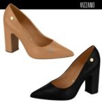 Scarpin Vizzano Feminino Salto Bloco Bico Fino Conforto Original - Imagem 9