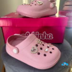 Babuche Clog Molekinha Infantil Menina Confortável com Apliques - Imagem 5