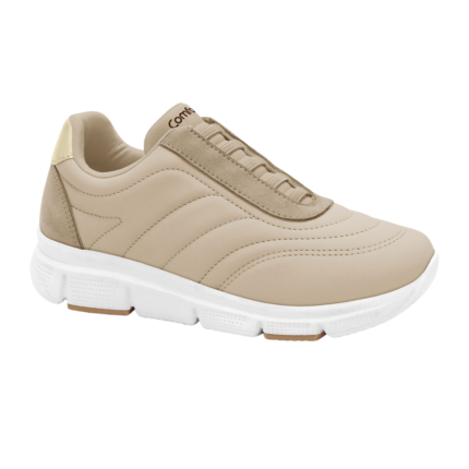 Tênis Comfortflex Feminino Casual Slip On Conforto Original Leveza – Mocca, 34