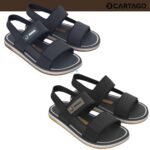 Sandália Cartago Malaga Sport Masculina Tiras Ajustáveis Velcro Conforto Original - Imagem 8