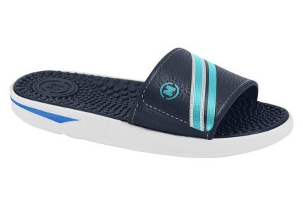 Chinelo Slide Molekinho Infantil Masculino Conforto Massagem Original – Marinho/Branco, 27