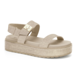Sandália Ramarim Feminina Plataforma Flatform Conforto Brilho - Imagem 2
