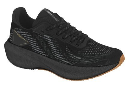 Tênis Masculino Actvitta Caminhada Esportivo Conforto Original – Preto/Chumbo, 37